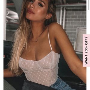 great material bodysuit from white fox.